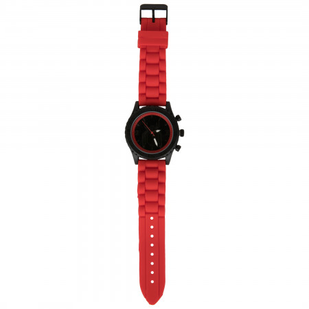 Spider-Man Logo Watch with Silicone Band